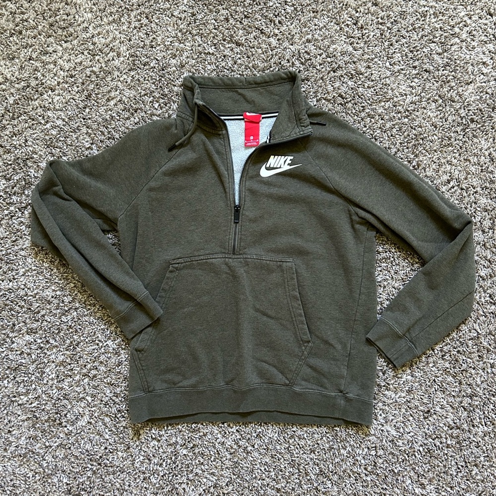 Nike Olive Green Half Zip